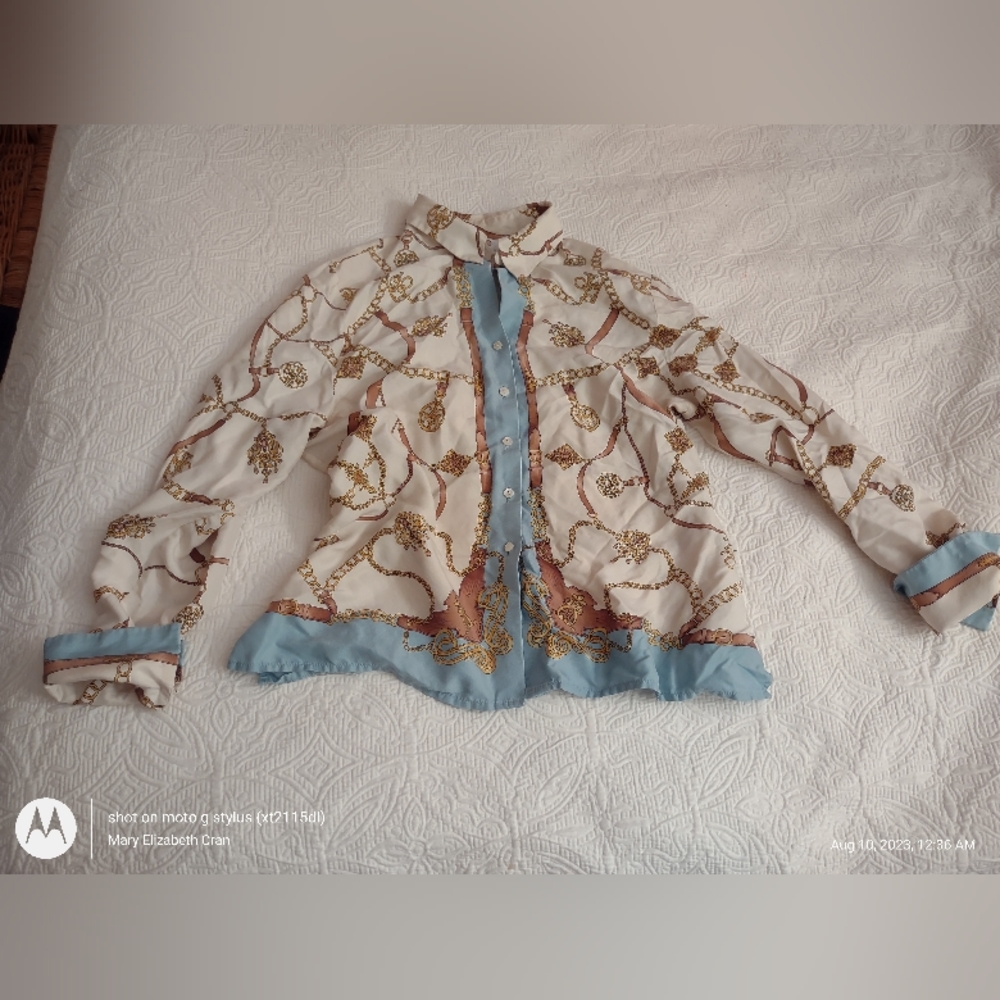 Talbot's silk shirt, unironed